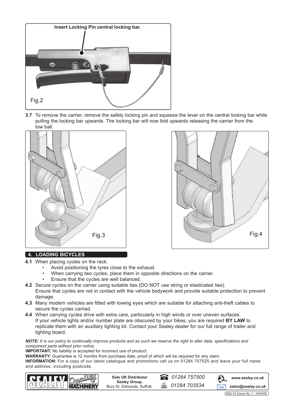 Fig.3 fig.4, Fig.2 | Sealey BS2 User Manual | Page 2 / 2