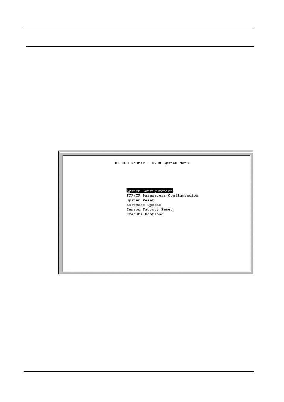 Prom system configuration, Prom s, Ystem | Onfiguration | D-Link DI-308 User Manual | Page 106 / 131