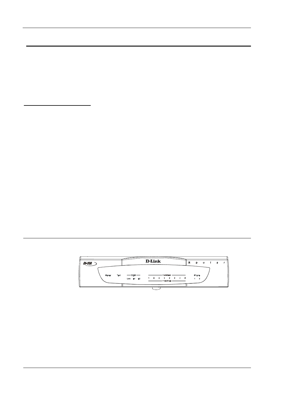 Installation, Ordering your isdn line, The di-308 front panel | Nstallation | D-Link DI-308 User Manual | Page 14 / 131