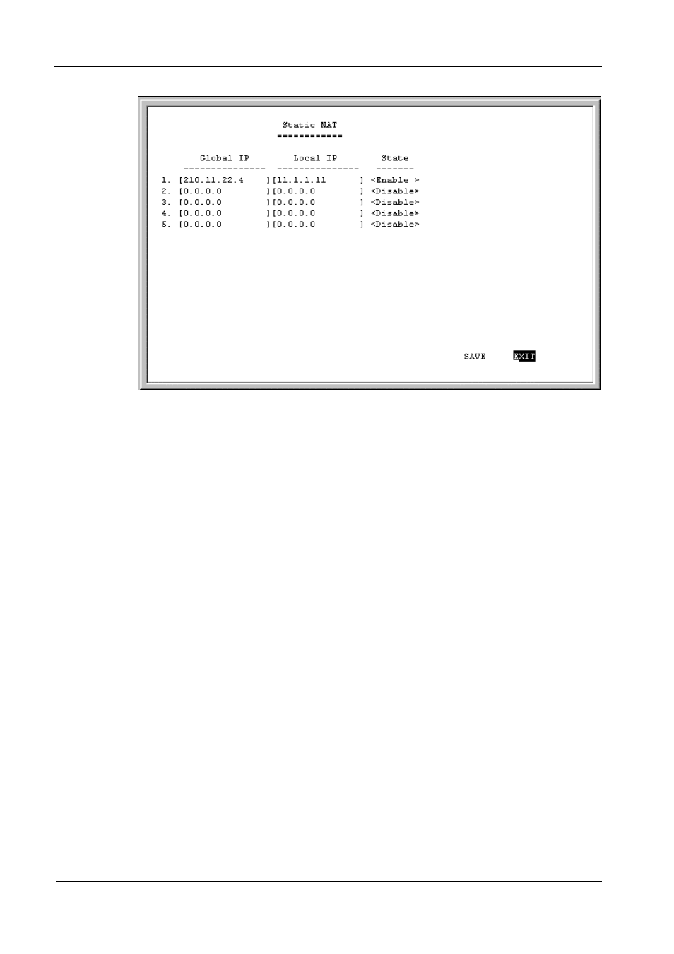 Static napt | D-Link DI-308 User Manual | Page 73 / 131