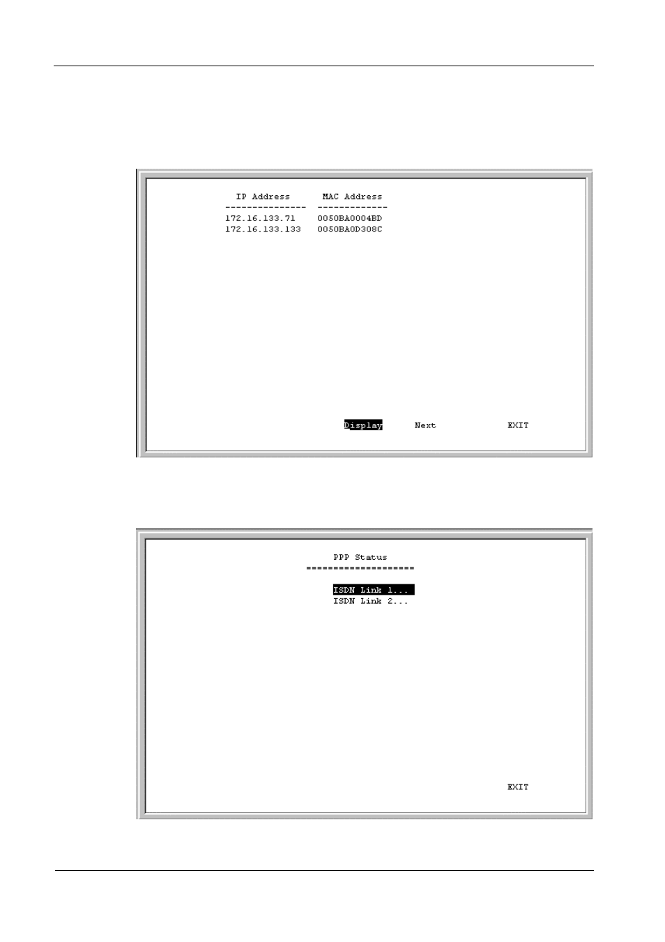 Arp table, Ppp table | D-Link DI-308 User Manual | Page 90 / 131