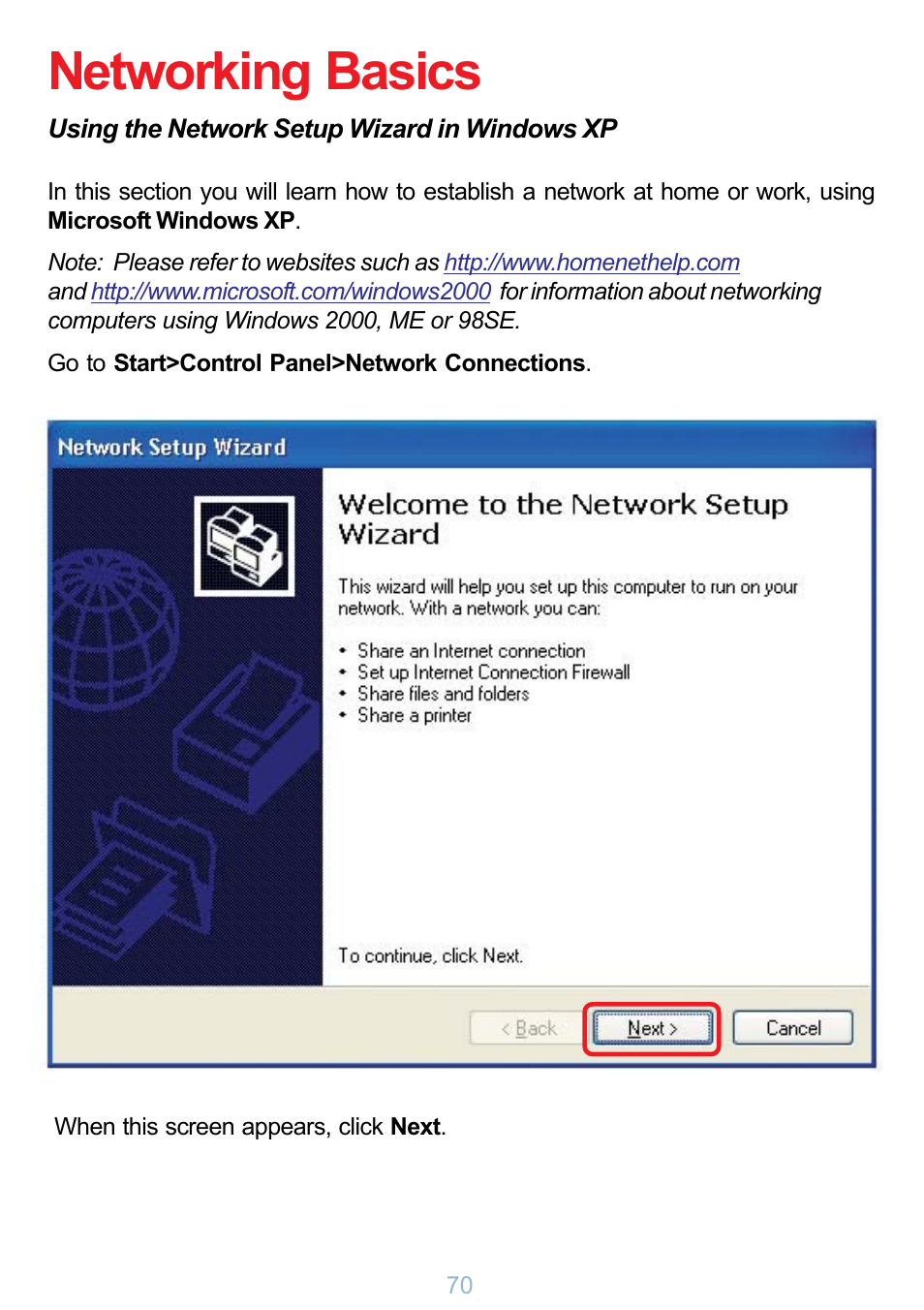 Networking basics | D-Link DP-G321 User Manual | Page 70 / 90