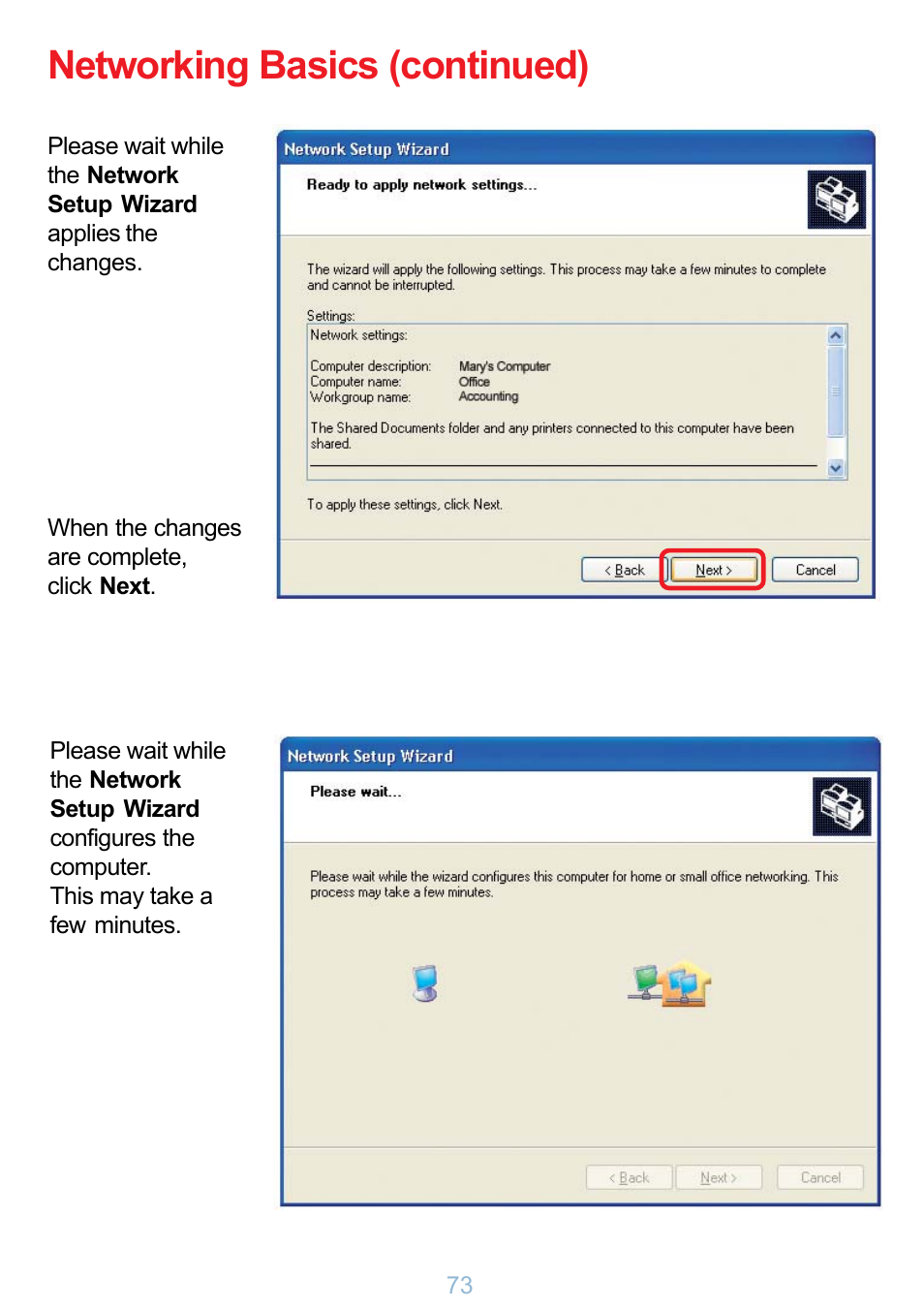 Networking basics (continued) | D-Link DP-G321 User Manual | Page 73 / 90
