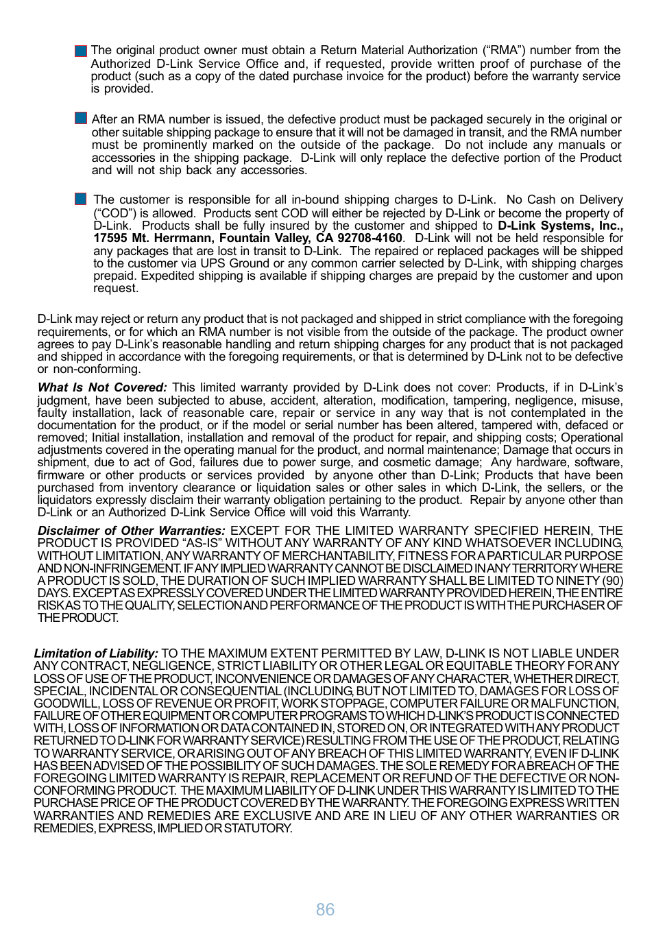 D-Link DP-G321 User Manual | Page 86 / 90