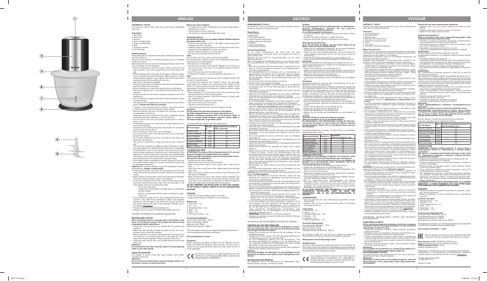 Vitek VT-7134 ST User Manual | 2 pages