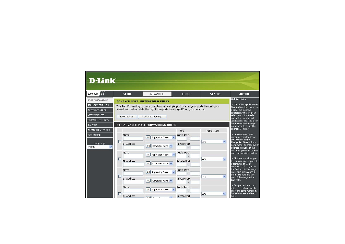 Advanced configuration | D-Link DIR-120 User Manual | Page 47 / 77