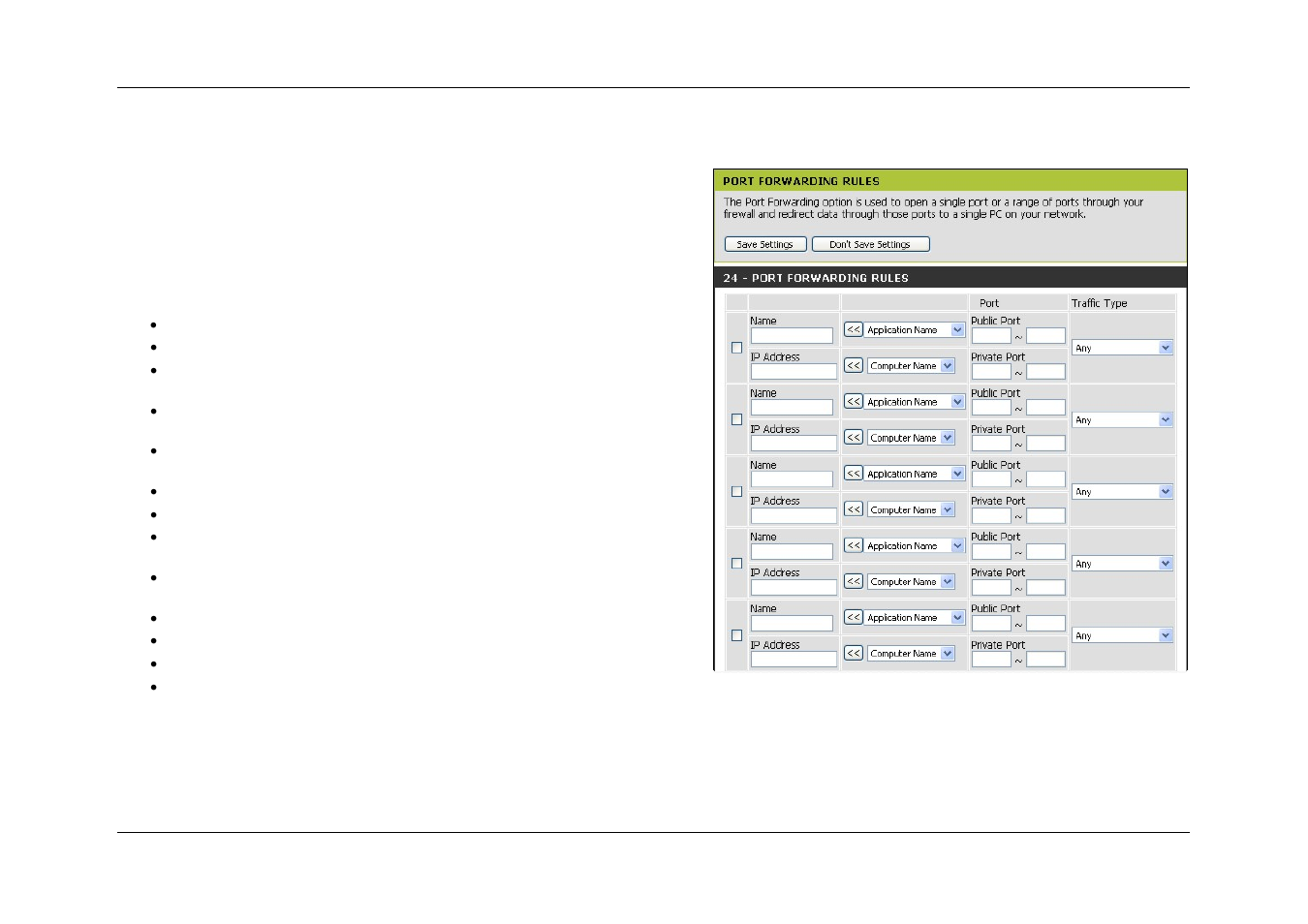 Port forwarding | D-Link DIR-120 User Manual | Page 48 / 77