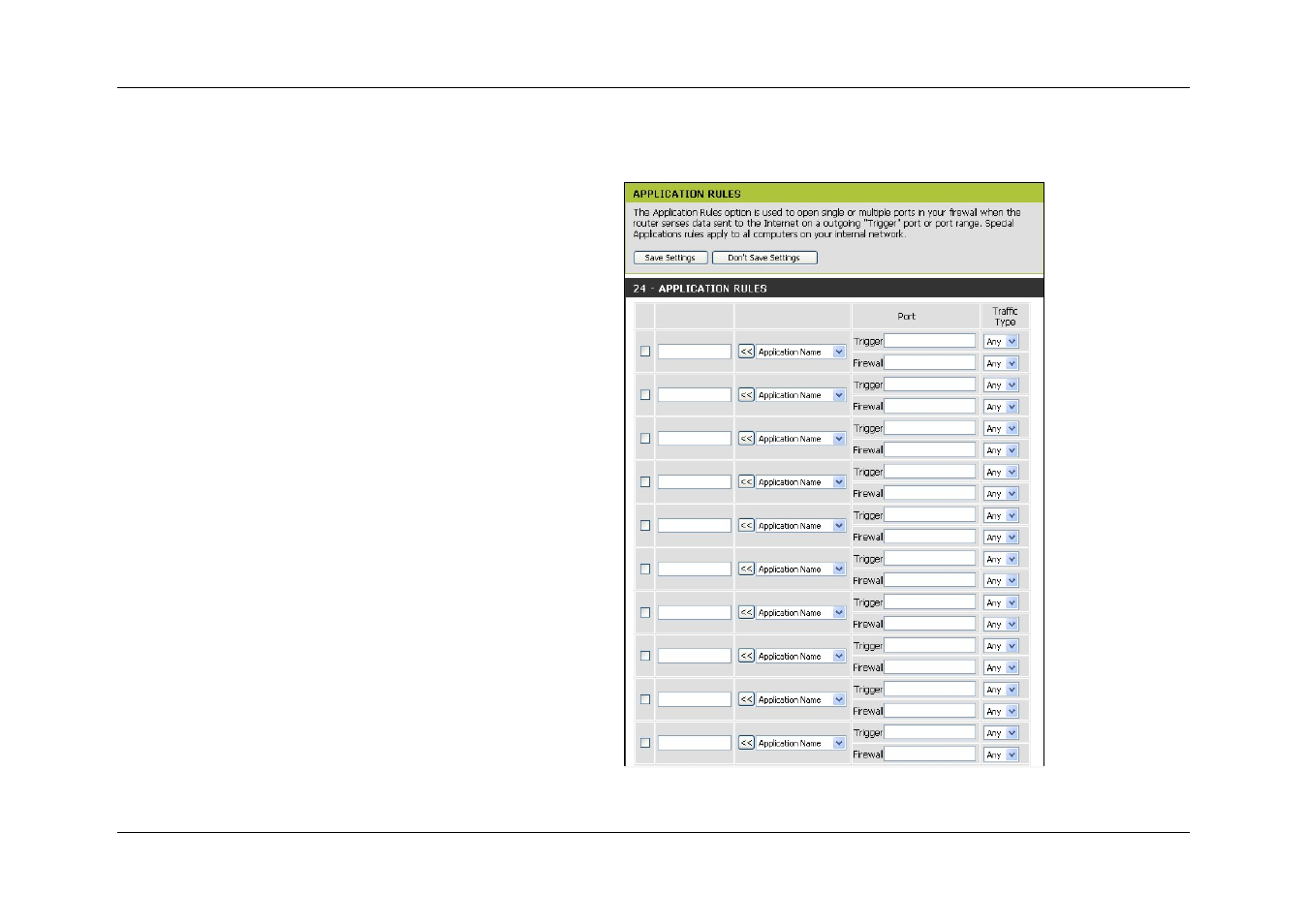 Application rules | D-Link DIR-120 User Manual | Page 49 / 77