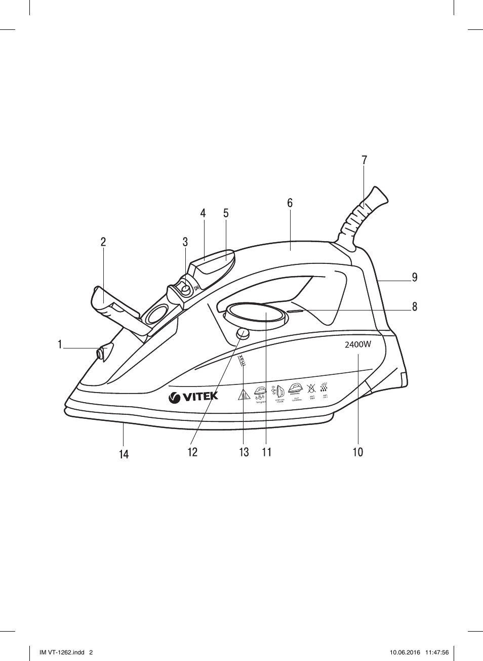 Vitek VT-1262 PK User Manual | Page 2 / 32