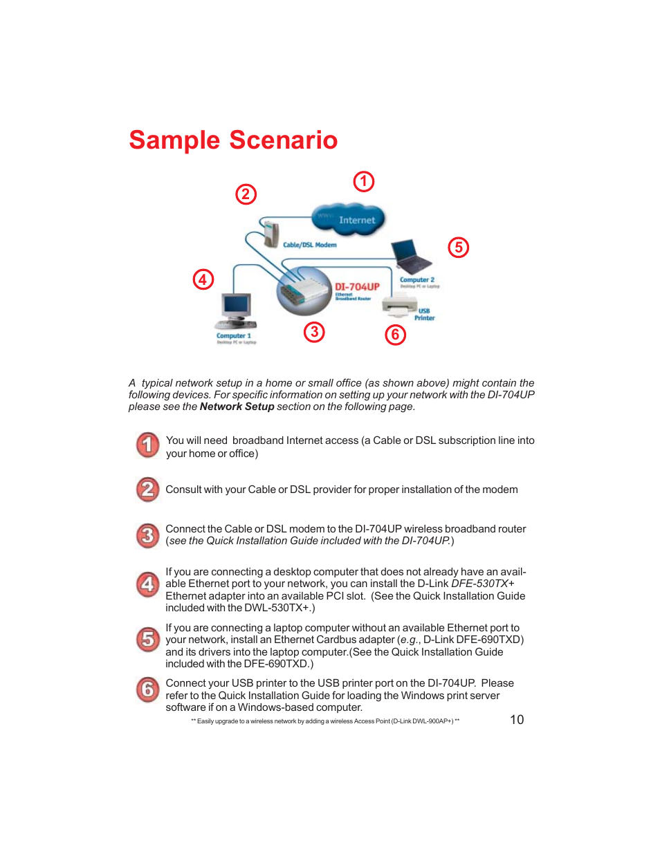 Sample scenario | D-Link DI-704UP User Manual | Page 10 / 108