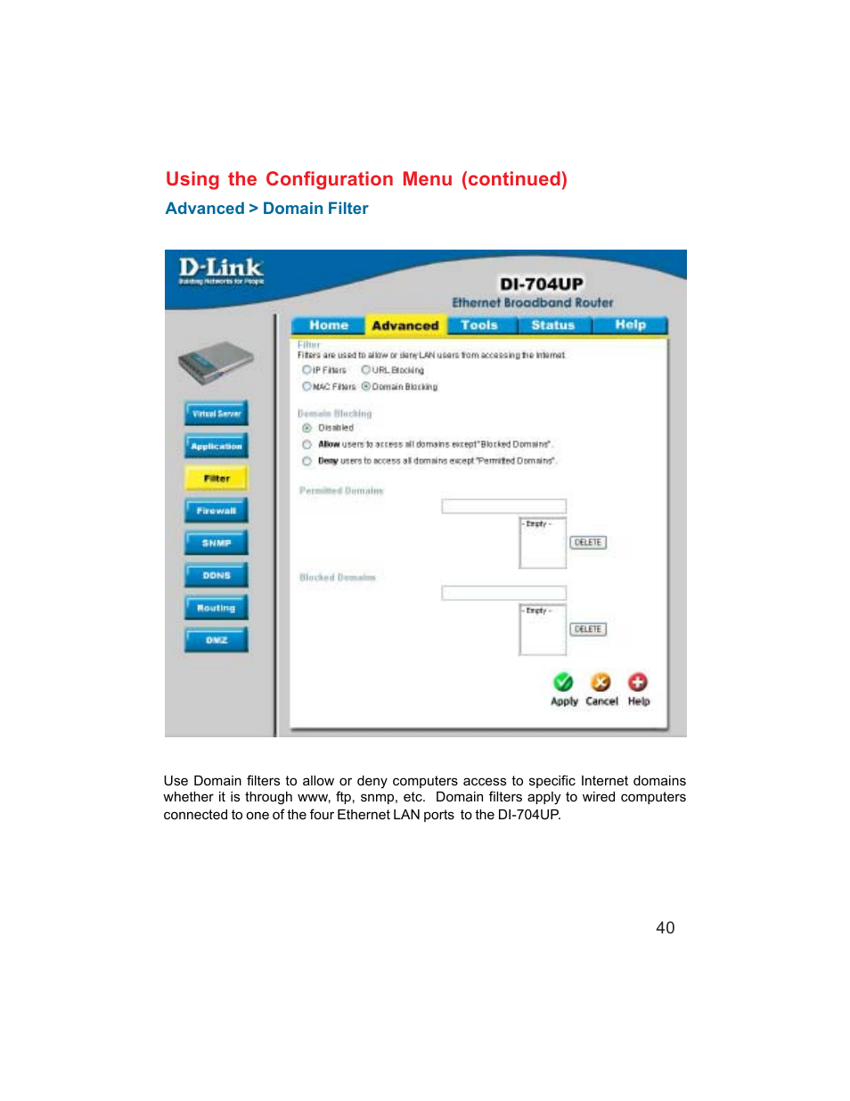 D-Link DI-704UP User Manual | Page 40 / 108