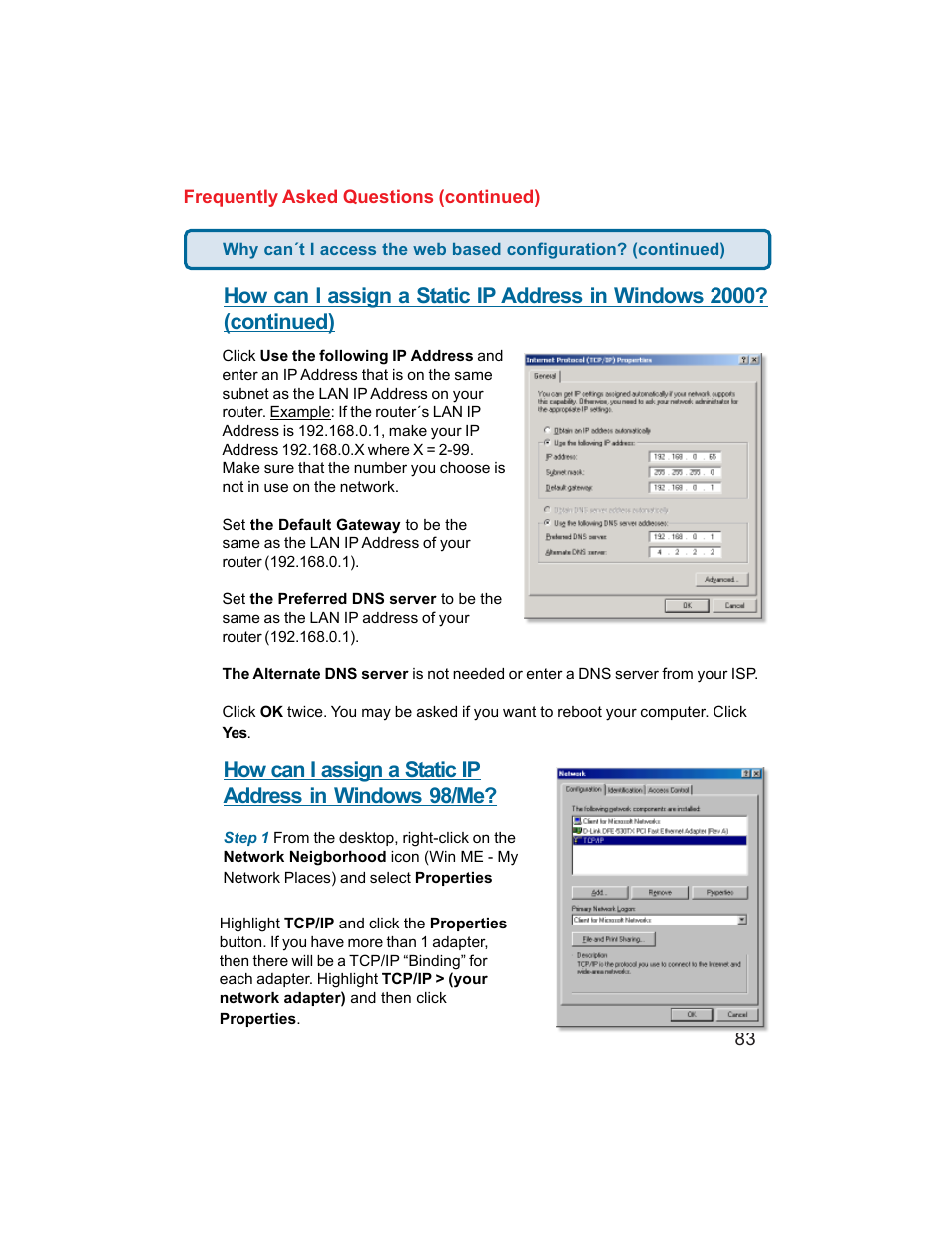 D-Link DI-704UP User Manual | Page 83 / 108