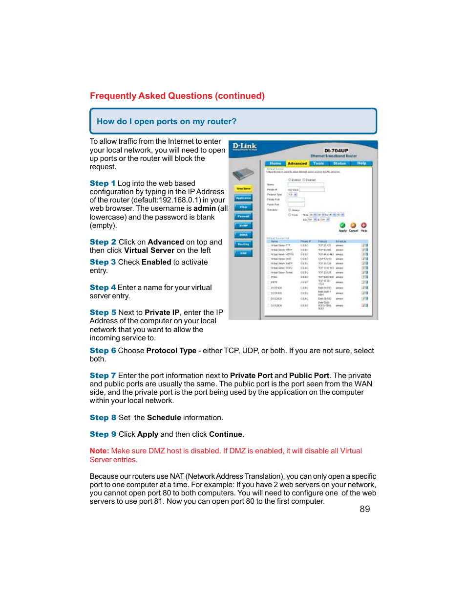 D-Link DI-704UP User Manual | Page 89 / 108