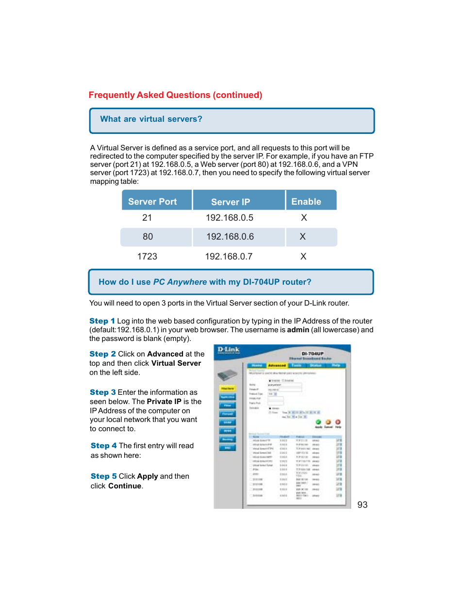 D-Link DI-704UP User Manual | Page 93 / 108