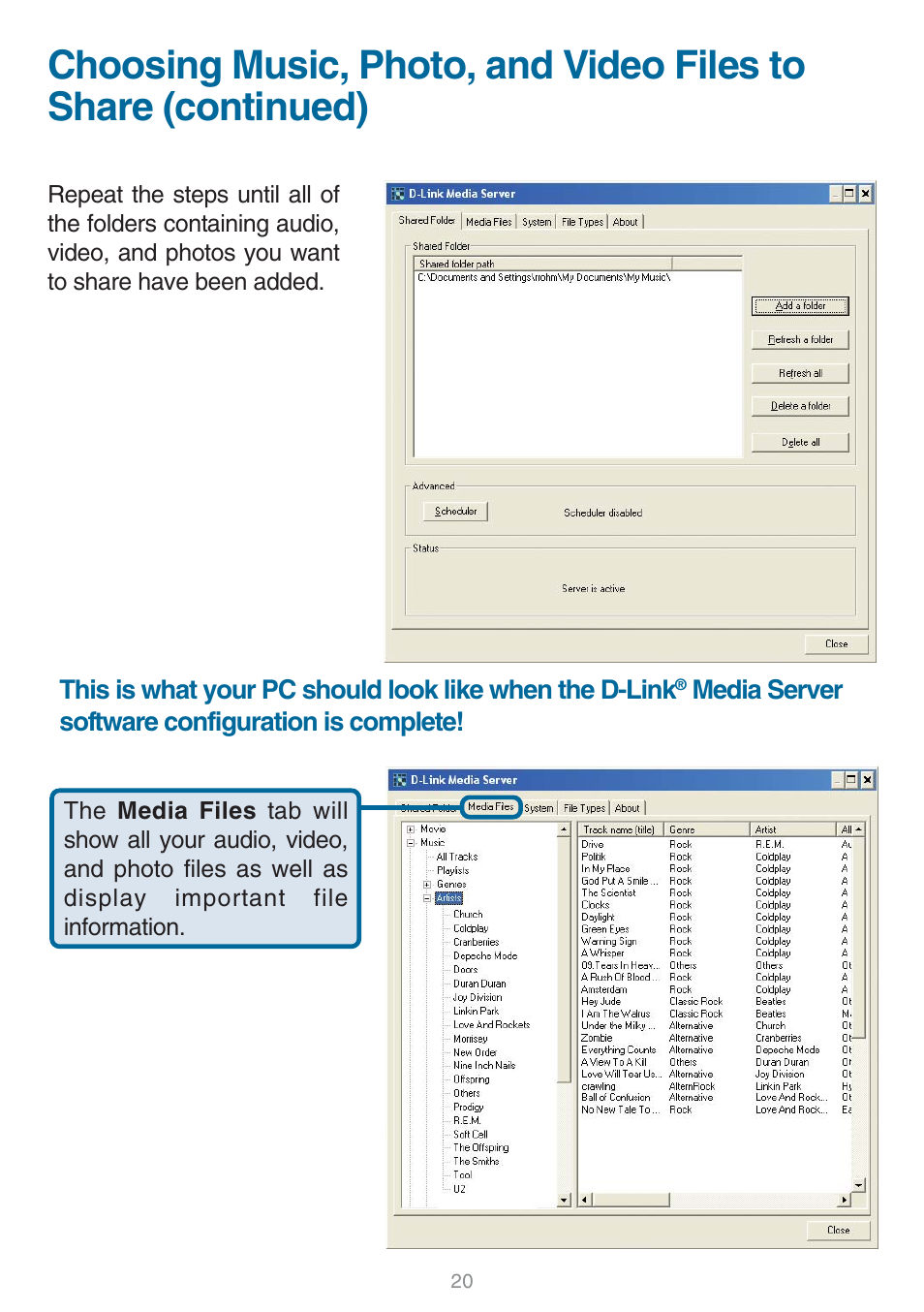 D-Link DSM-320 User Manual | Page 20 / 111