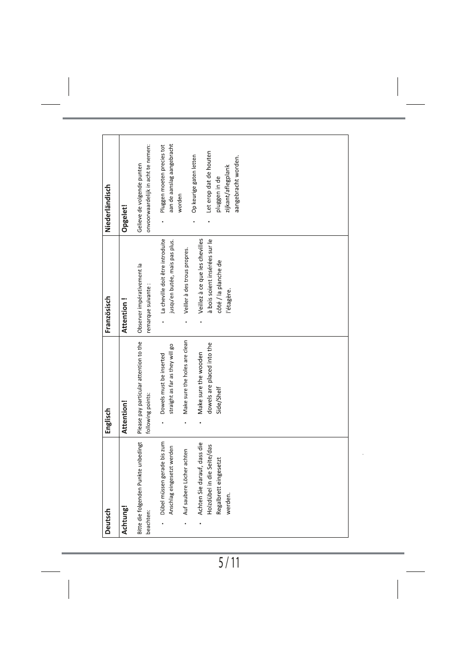 Livarno WOODEN CHEST OF DRAWERS User Manual | Page 5 / 11