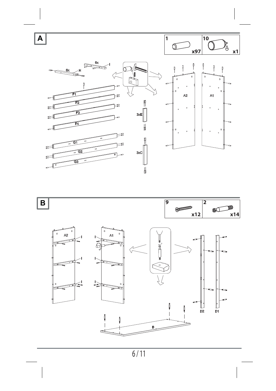 Livarno WOODEN CHEST OF DRAWERS User Manual | Page 6 / 11