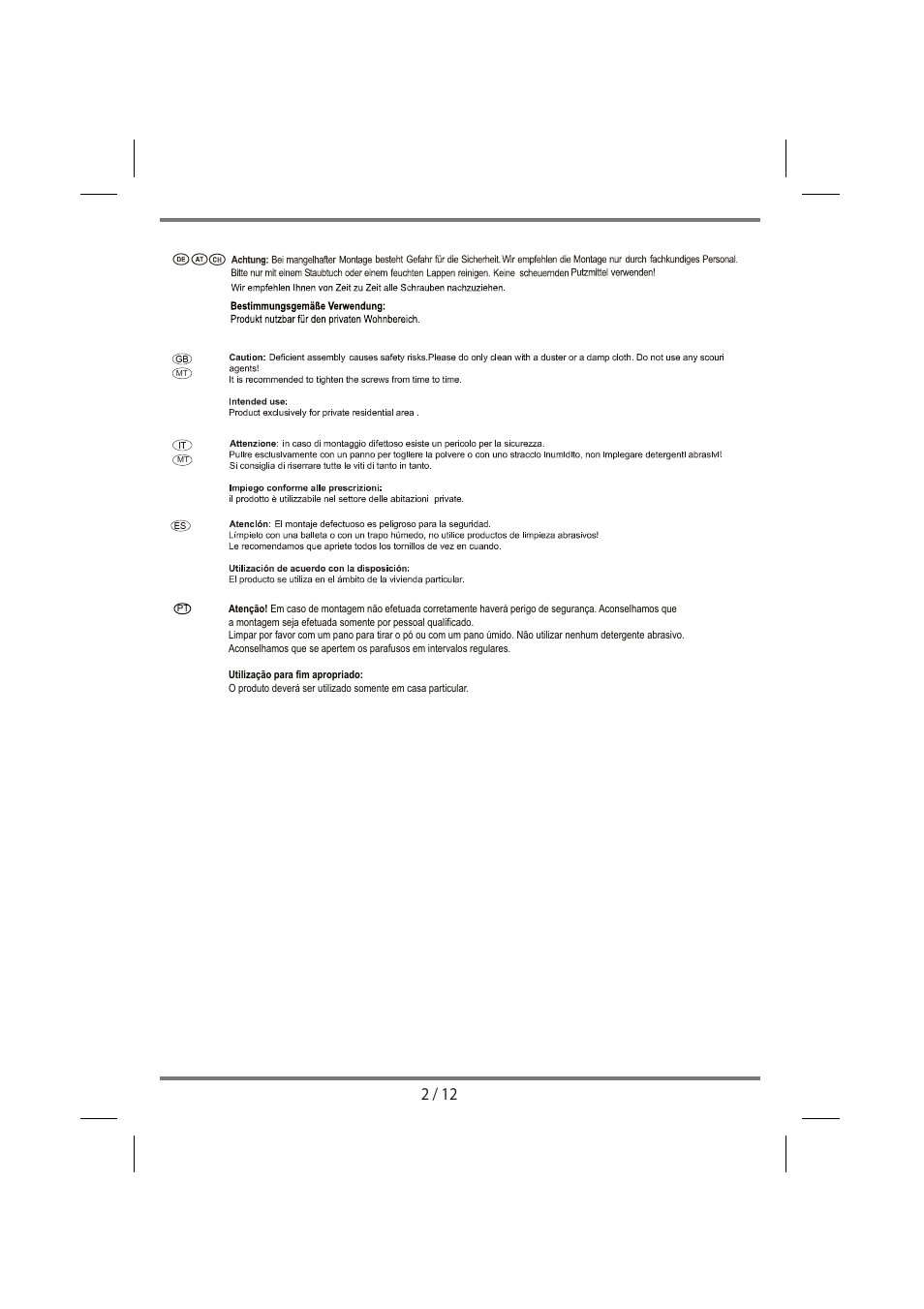 Livarno WOODEN CHEST OF DRAWERS User Manual | Page 2 / 11