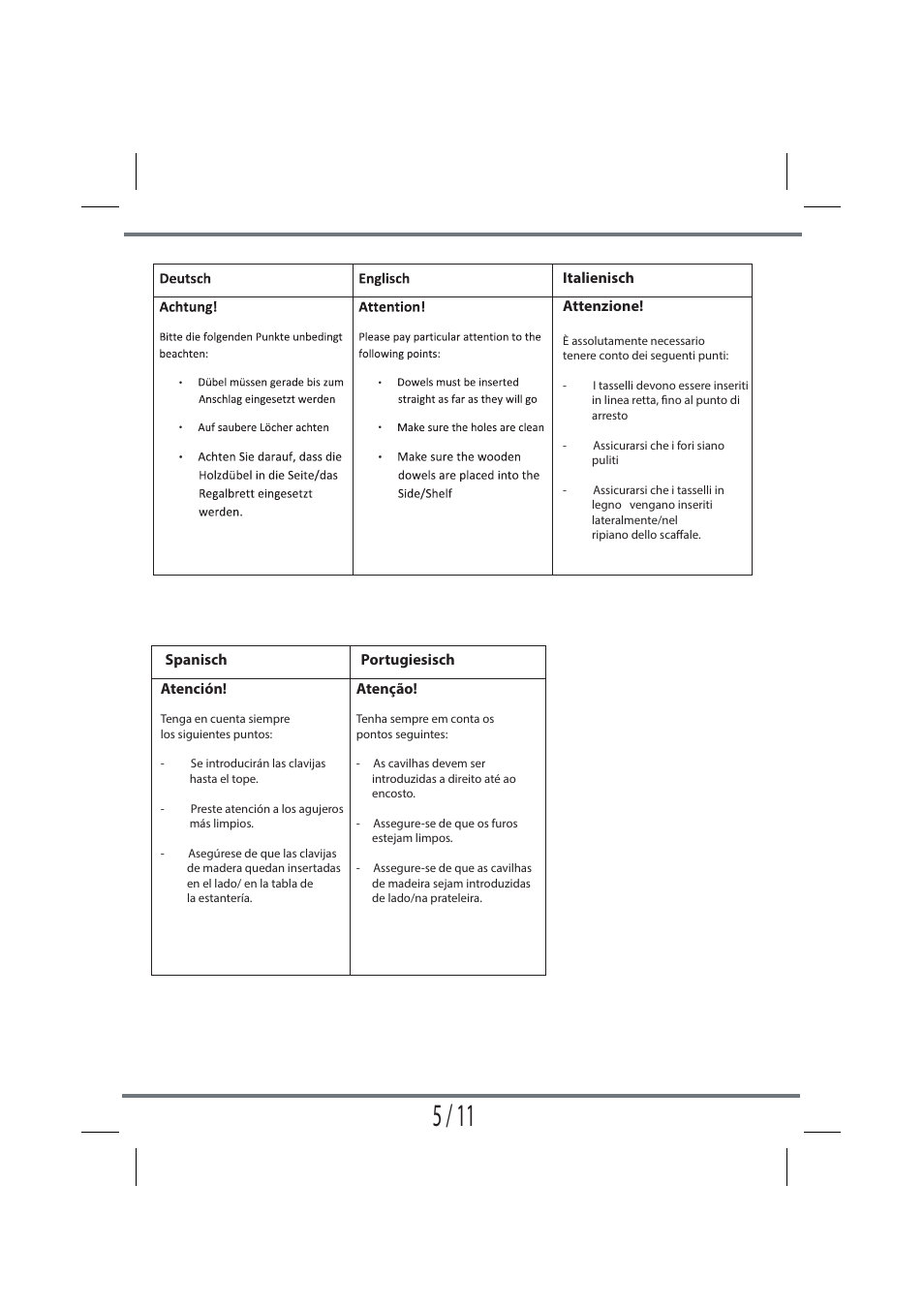 Livarno WOODEN CHEST OF DRAWERS User Manual | Page 5 / 11