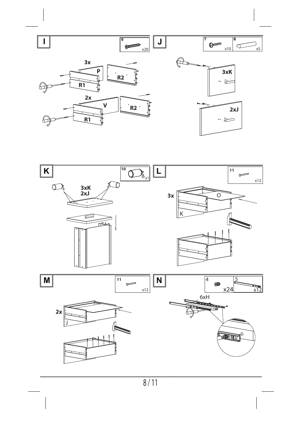 Livarno WOODEN CHEST OF DRAWERS User Manual | Page 8 / 11