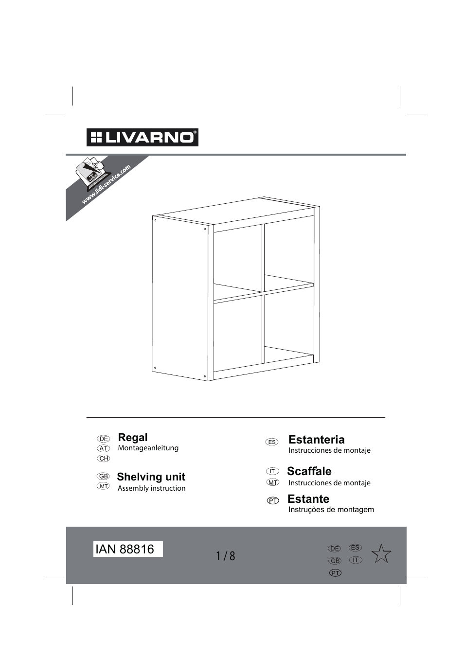 Livarno SHELVING UNIT User Manual | 8 pages