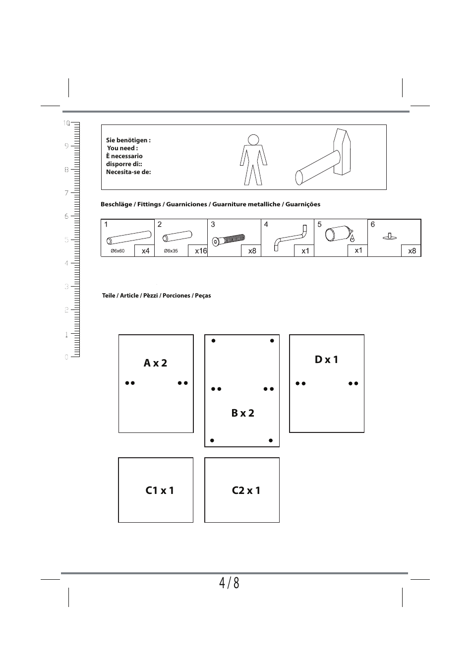 Livarno SHELVING UNIT User Manual | Page 4 / 8