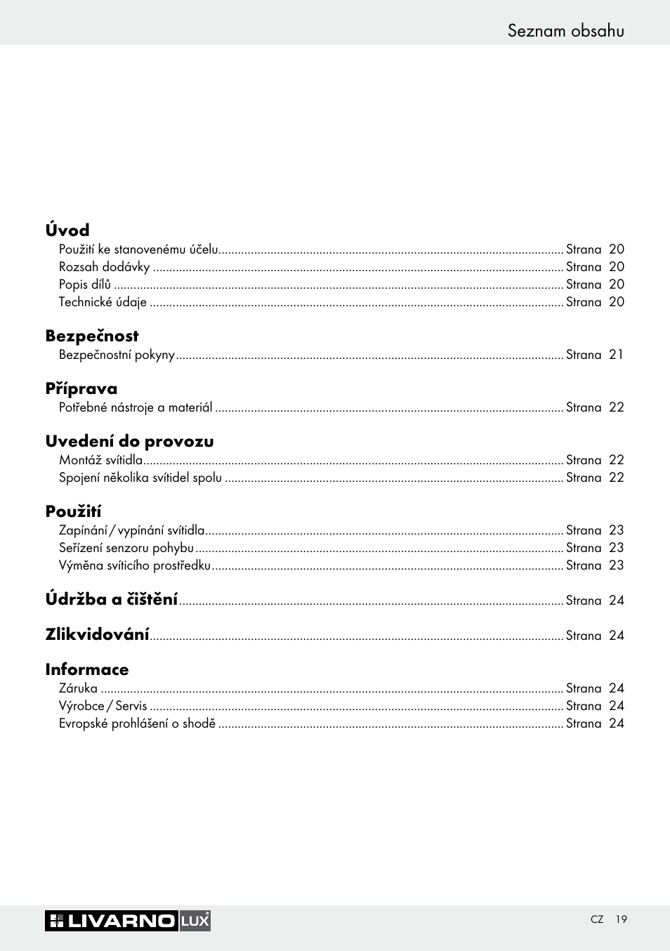 Livarno Halogen Under-Cupboard Light User Manual | Page 19 / 41