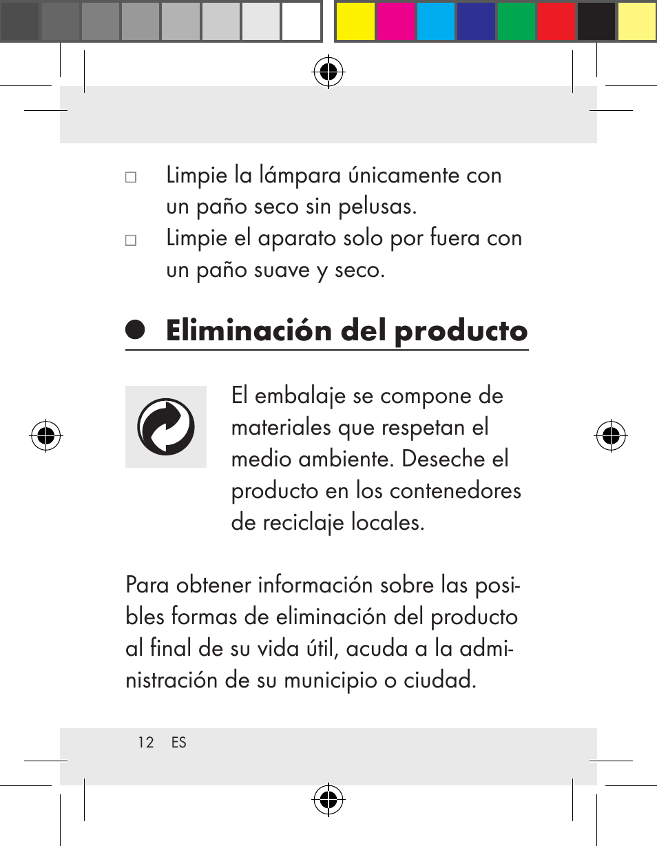 Eliminación del producto | Livarno Z31172..-BS User Manual | Page 12 / 51