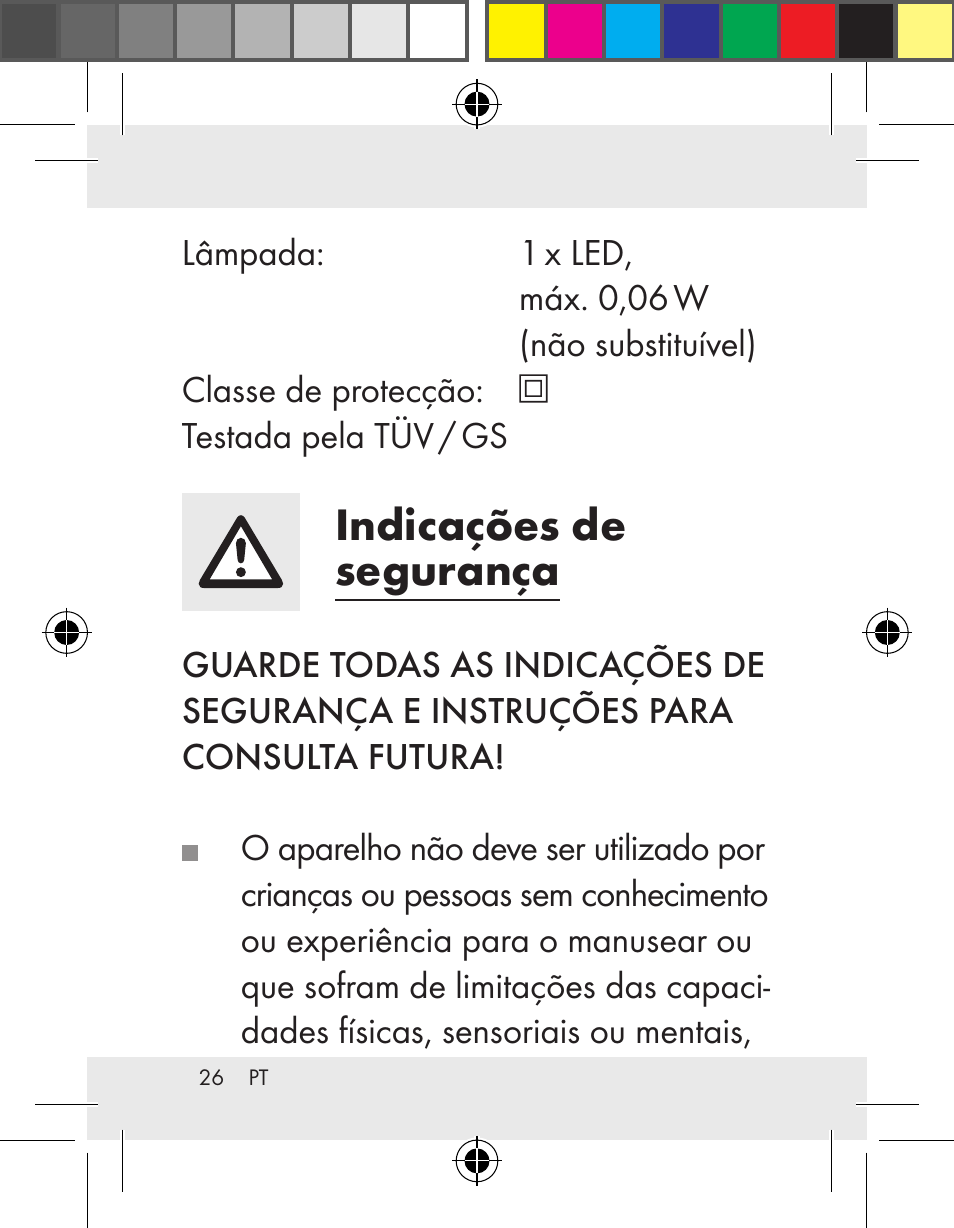 Indicações de segurança | Livarno Z31172..-BS User Manual | Page 26 / 51