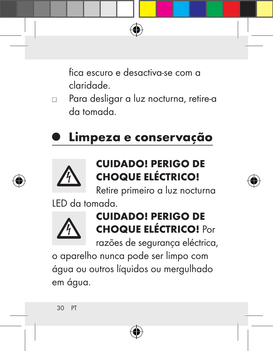 Limpeza e conservação | Livarno Z31172..-BS User Manual | Page 30 / 51