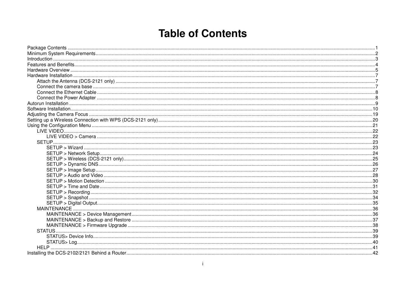 D-Link DCS-2102 User Manual | Page 2 / 61