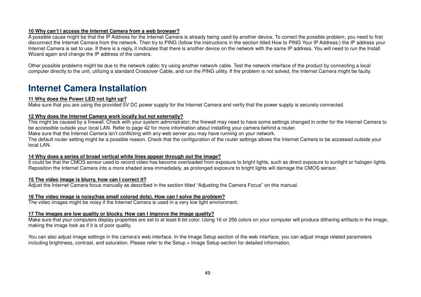 Internet camera installation | D-Link DCS-2102 User Manual | Page 52 / 61