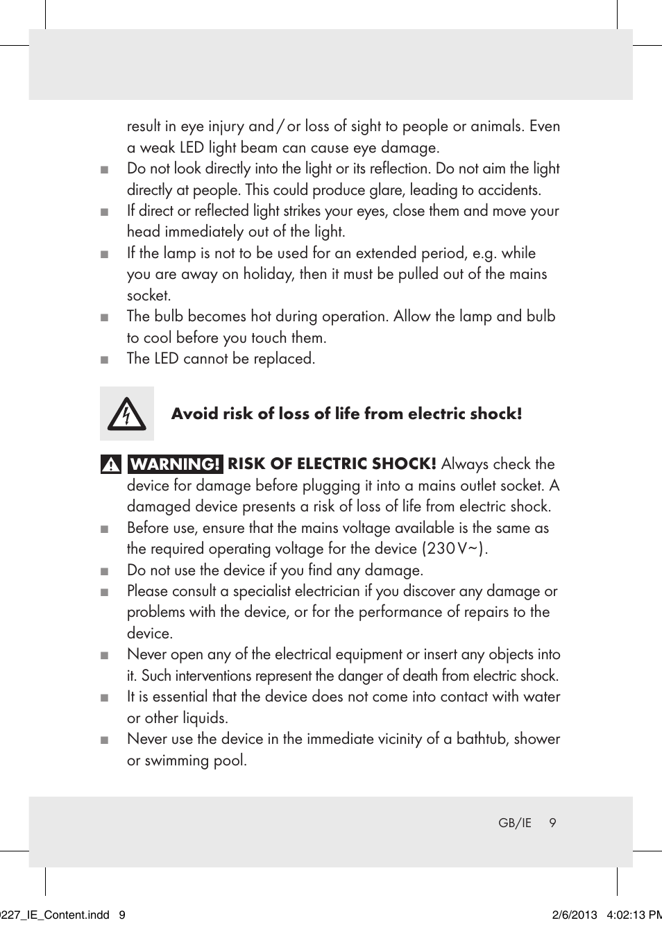 Livarno Z30652..-BS User Manual | Page 9 / 12