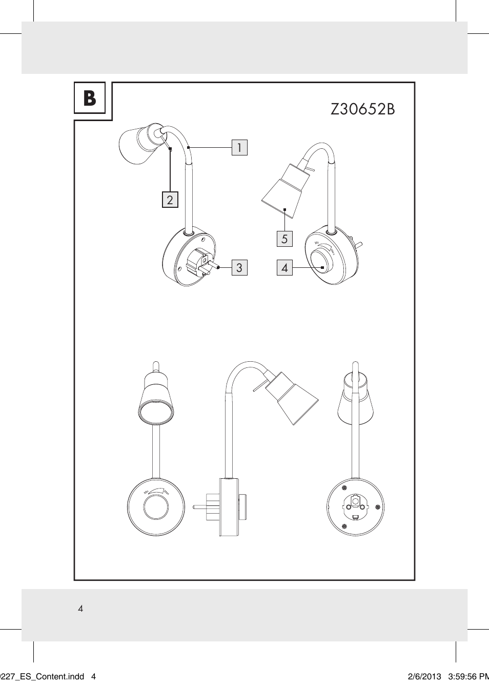 Livarno Z30652..-BS User Manual | Page 4 / 36