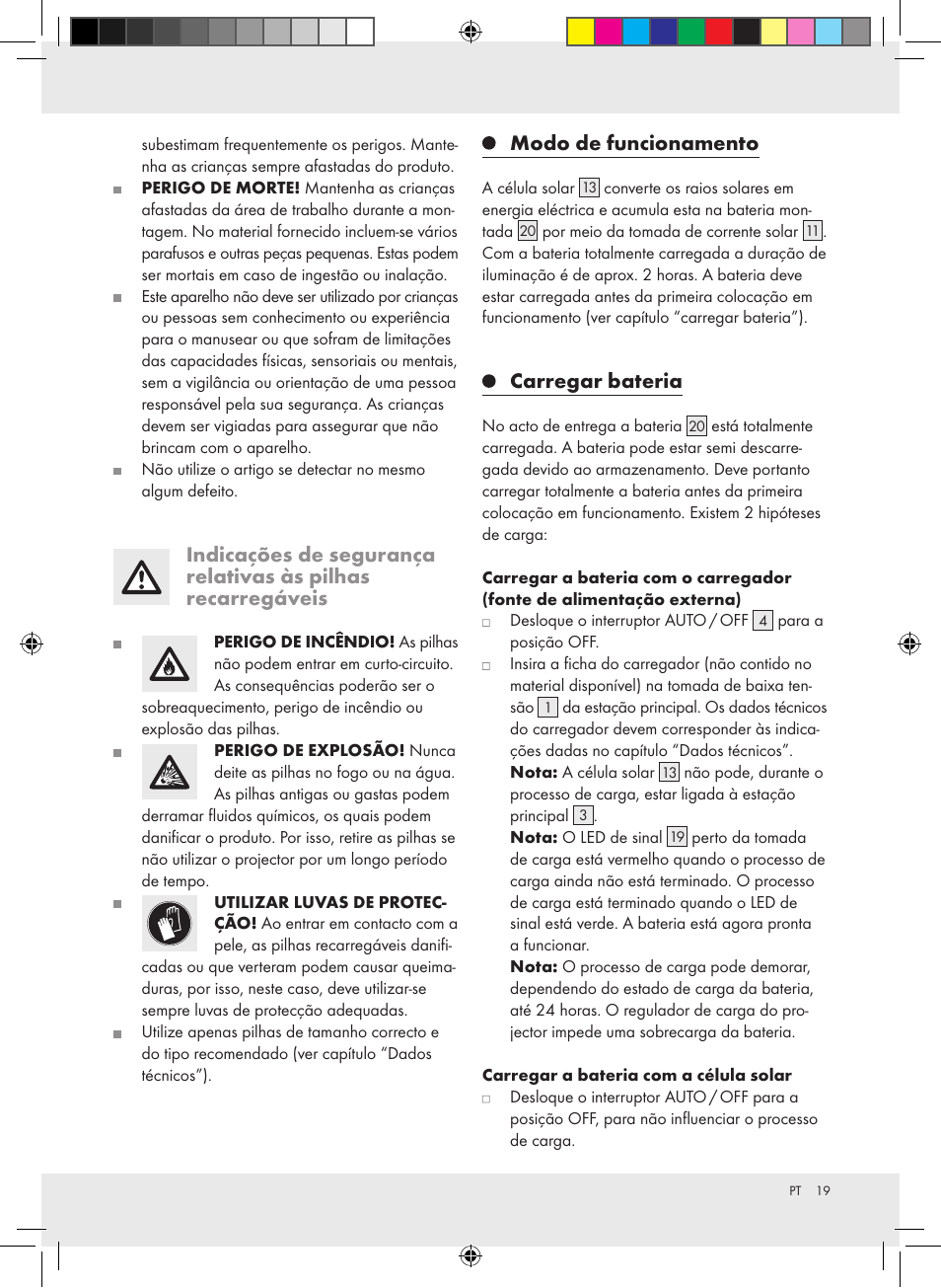 Modo de funcionamento, Carregar bateria | Livarno Z31171 User Manual | Page 19 / 40