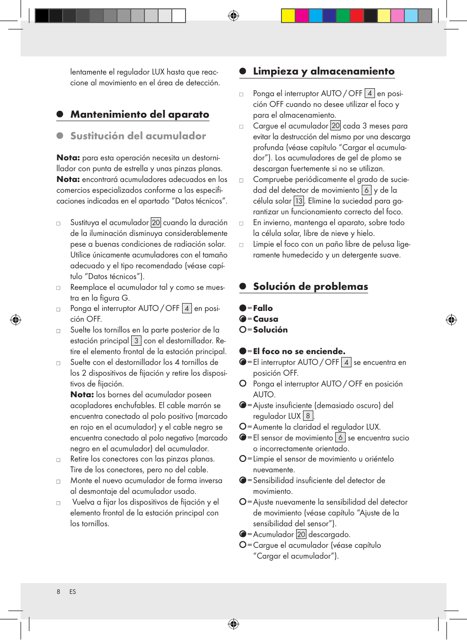 Limpieza y almacenamiento, Solución de problemas | Livarno Z31171 User Manual | Page 8 / 40