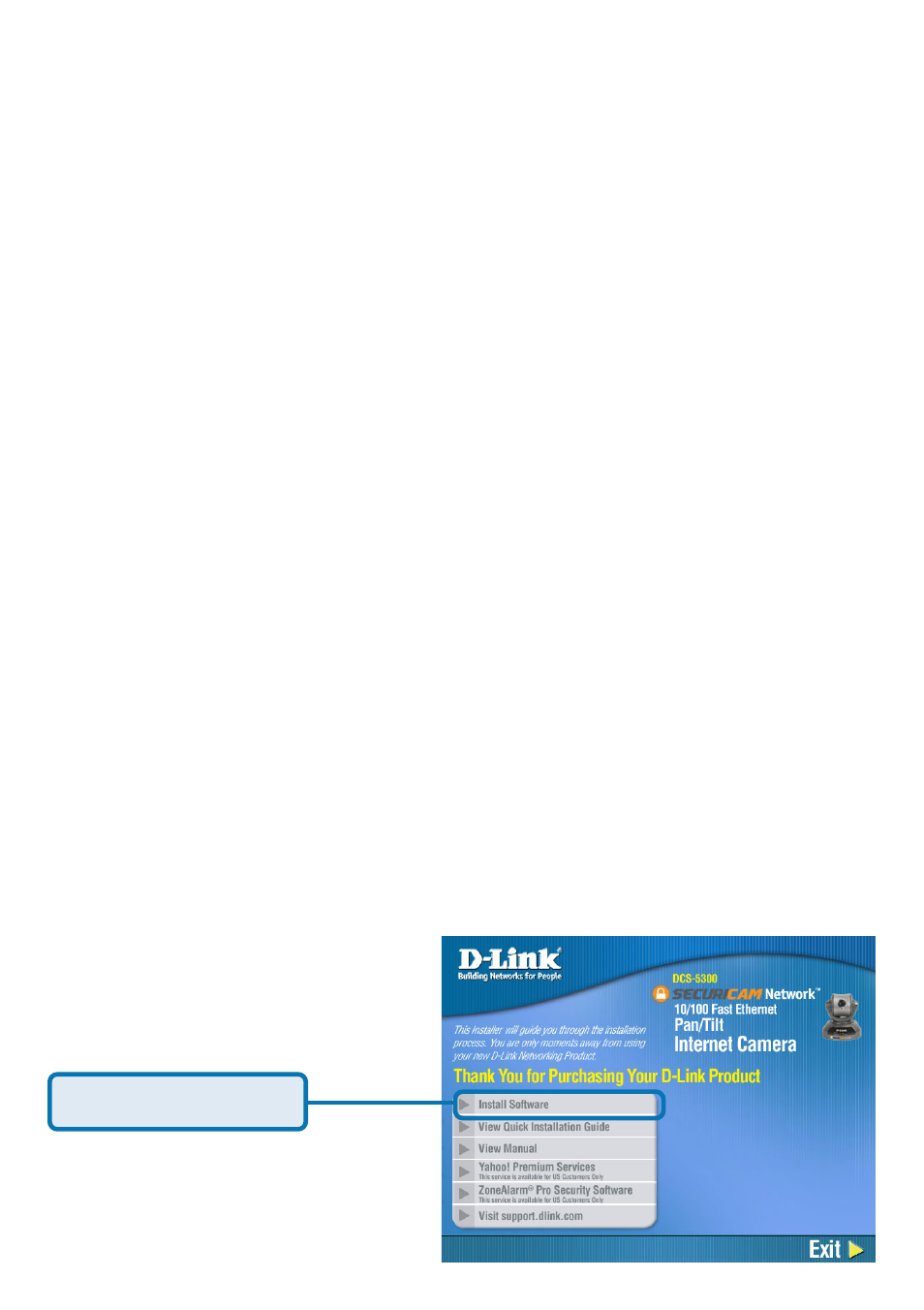 Installation wizard, Launching the installation wizard program | D-Link SECURICAM NETWORK DCS-5300 User Manual | Page 10 / 143