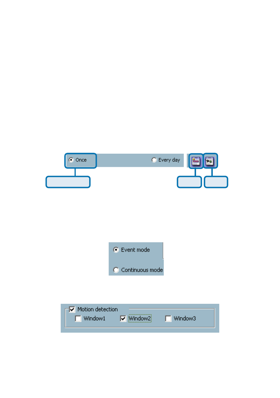Using ip surveillance software (continued), Scheduling (continued) | D-Link SECURICAM NETWORK DCS-5300 User Manual | Page 104 / 143
