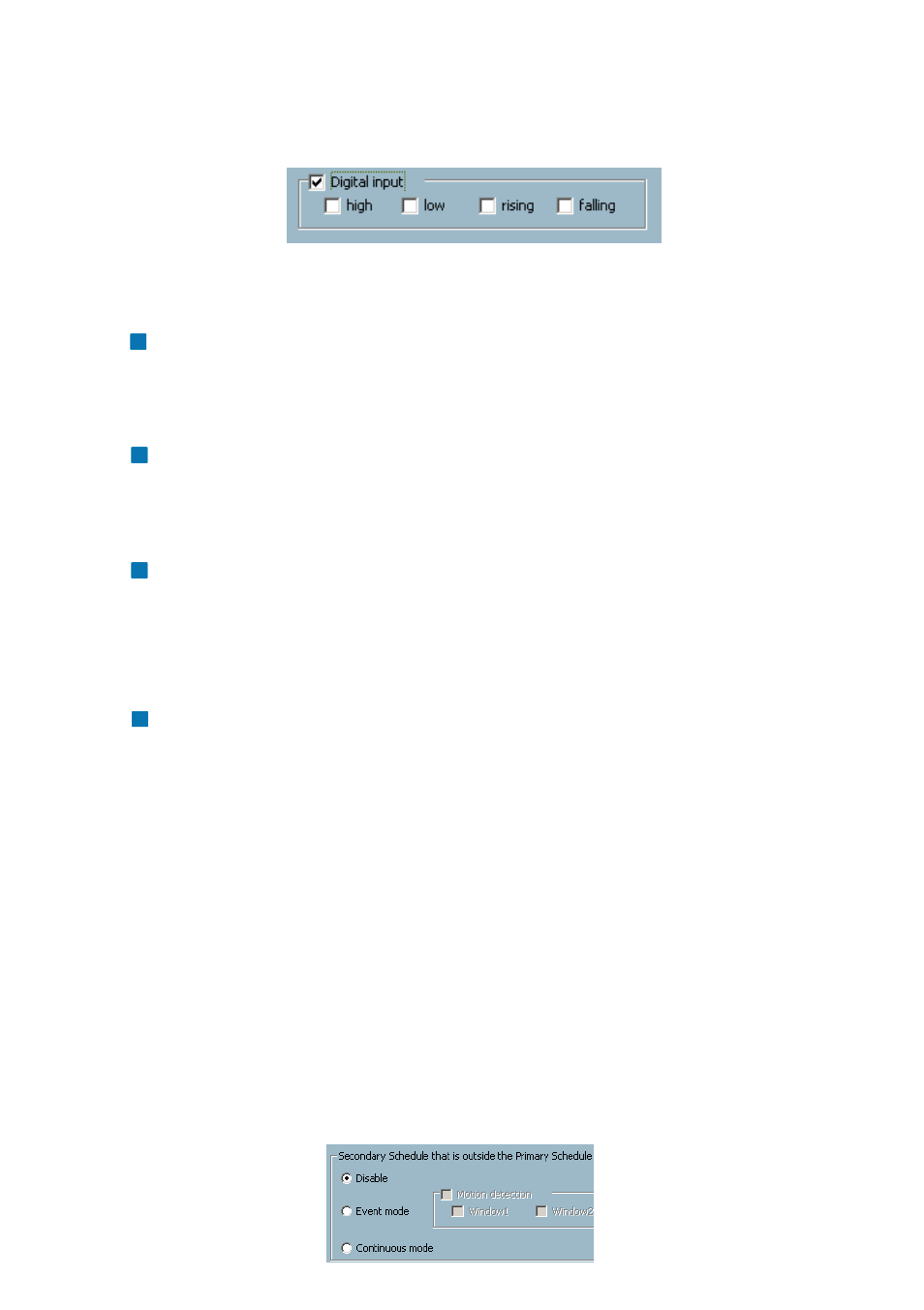 Using ip surveillance software (continued), Scheduling (continued), Secondary schedule | D-Link SECURICAM NETWORK DCS-5300 User Manual | Page 105 / 143