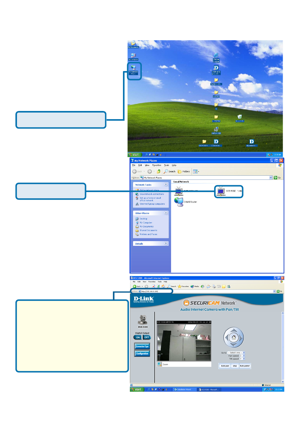 Enabling upnp for windows xp/me (continued) | D-Link SECURICAM NETWORK DCS-5300 User Manual | Page 21 / 143