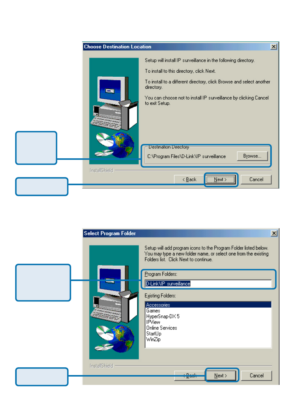 Installing ip surveillance software (continued) | D-Link SECURICAM NETWORK DCS-5300 User Manual | Page 24 / 143
