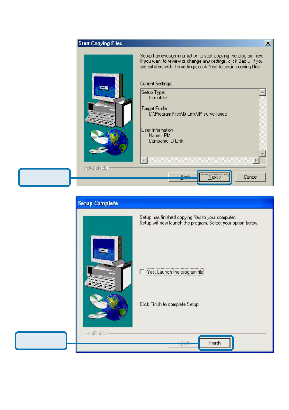 Installing ip surveillance software (continued) | D-Link SECURICAM NETWORK DCS-5300 User Manual | Page 25 / 143