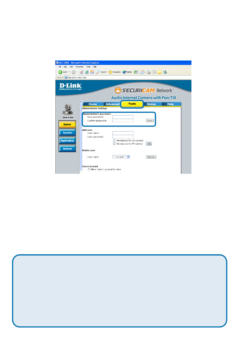 Security | D-Link SECURICAM NETWORK DCS-5300 User Manual | Page 27 / 143
