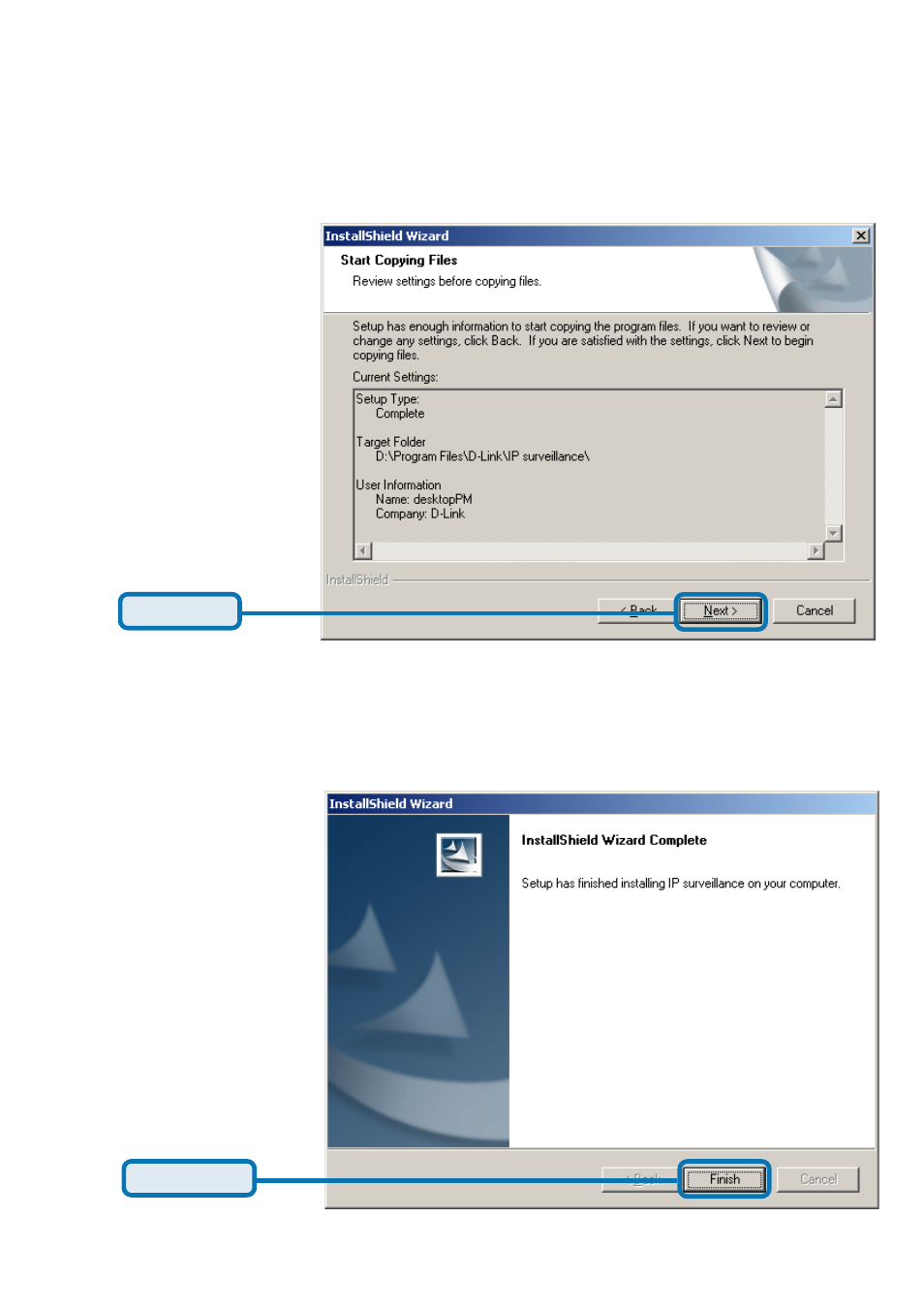 Using ip surveillance software (continued) | D-Link SECURICAM NETWORK DCS-5300 User Manual | Page 70 / 143