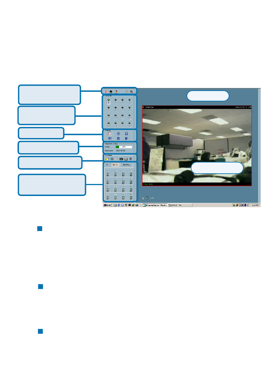 Using ip surveillance software (continued), Application layout and functionalities, Monitor program (continued) | D-Link SECURICAM NETWORK DCS-5300 User Manual | Page 75 / 143
