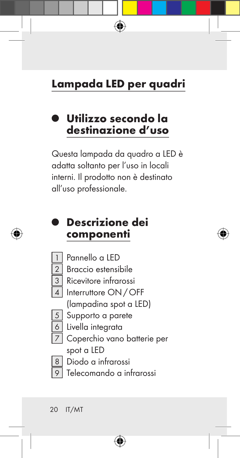 Descrizione dei componenti | Livarno Z31206A User Manual | Page 20 / 84