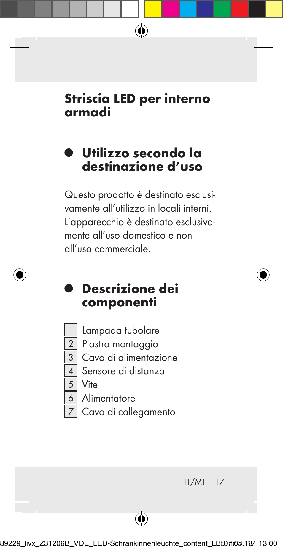 Descrizione dei componenti | Livarno Z31206B User Manual | Page 17 / 69