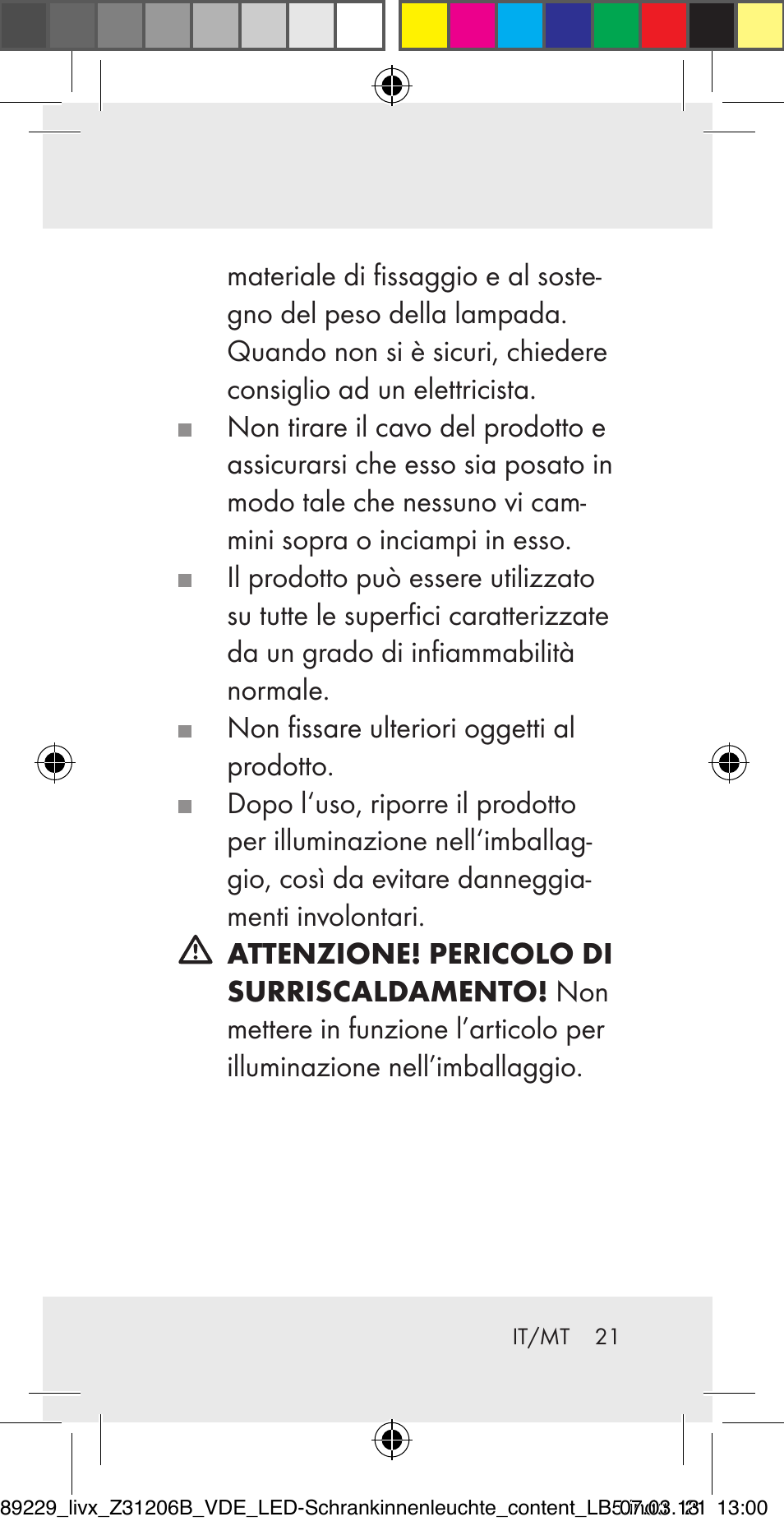 Livarno Z31206B User Manual | Page 21 / 69