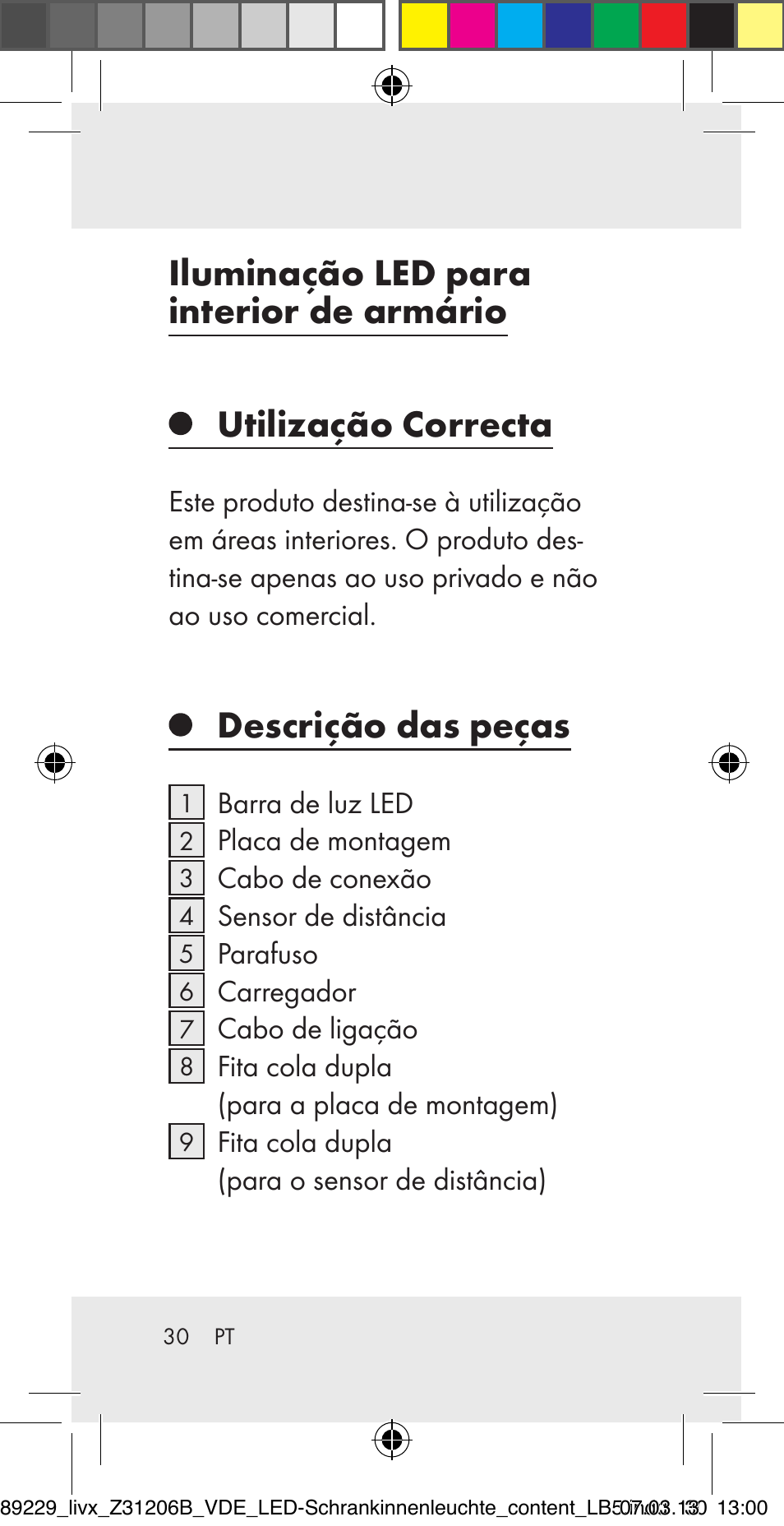 Descrição das peças | Livarno Z31206B User Manual | Page 30 / 69