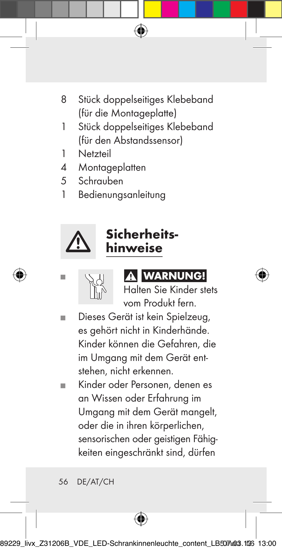 Sicherheits- hinweise | Livarno Z31206B User Manual | Page 56 / 69